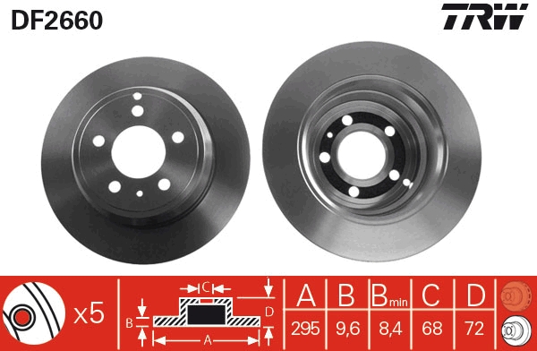 Brake Disc (Rear axle)  Art. DF2660