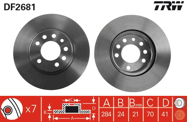 Brake Disc (Front axle)  Art. DF2681