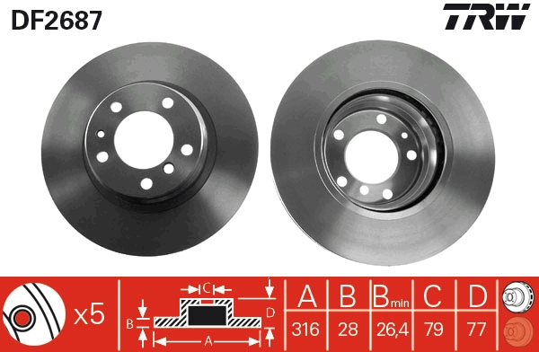 Brake Disc (Front axle)  Art. DF2687