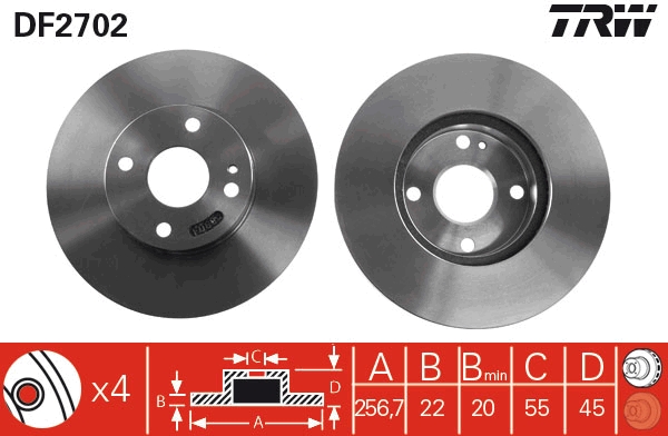 Brake Disc (Front axle)  Art. DF2702