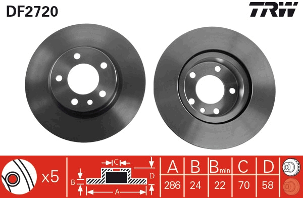 Brake Disc (Front axle)  Art. DF2720