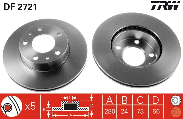 Brake Disc (Front axle)  Art. DF2721