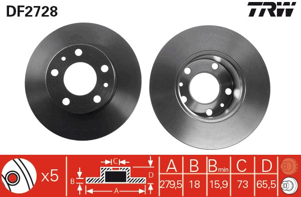 Brake Disc (Front axle)  Art. DF2728