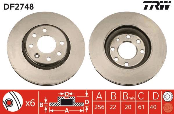 Brake Disc (Front axle)  Art. DF2748