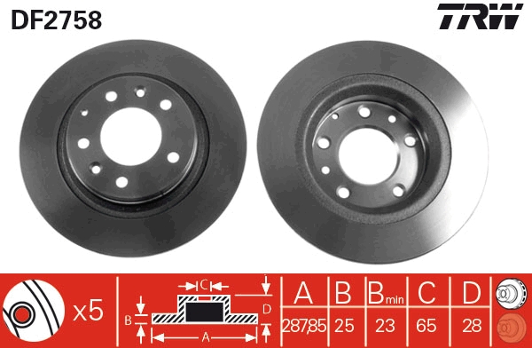 Brake Disc (Front axle)  Art. DF2758