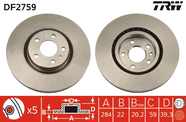 Brake Disc (Front axle)  Art. DF2759