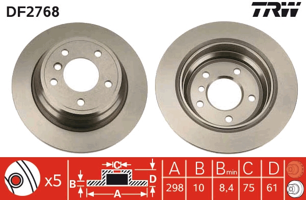 Brake Disc (Rear axle)  Art. DF2768