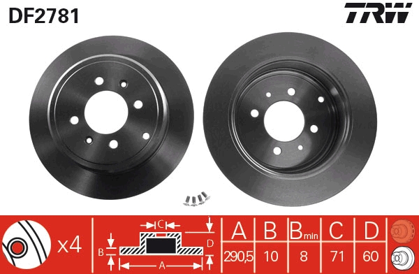 Brake Disc (Rear axle)  Art. DF2781