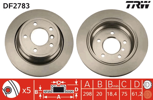 Brake Disc (Rear axle)  Art. DF2783