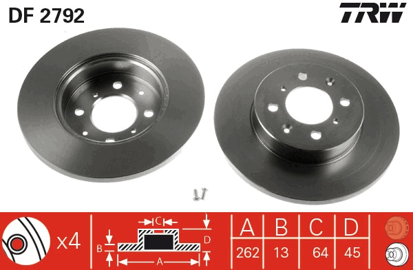 Brake Disc (Front axle)  Art. DF2792