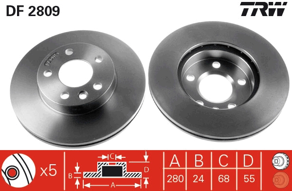 Brake Disc (Front axle)  Art. DF2809