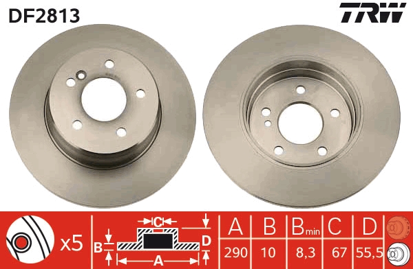 Brake Disc (Rear axle)  Art. DF2813