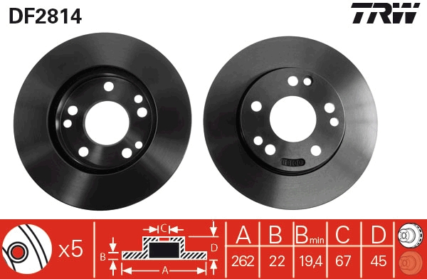 Brake Disc (Front axle)  Art. DF2814