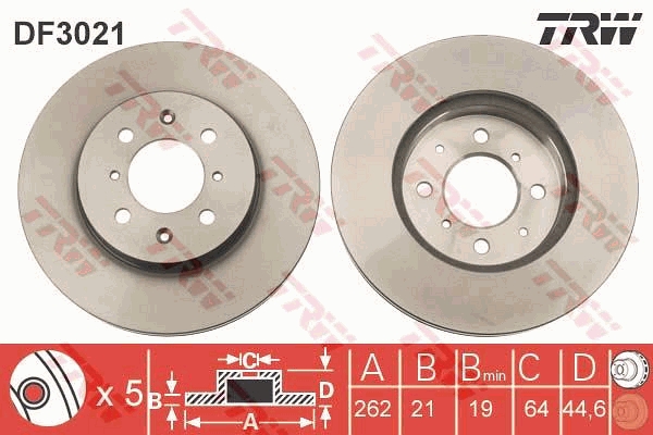 Brake Disc (Front axle)  Art. DF3021