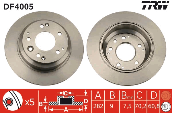 Brake Disc (Rear axle)  Art. DF4005