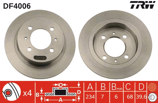 Brake Disc (Rear axle)  Art. DF4006