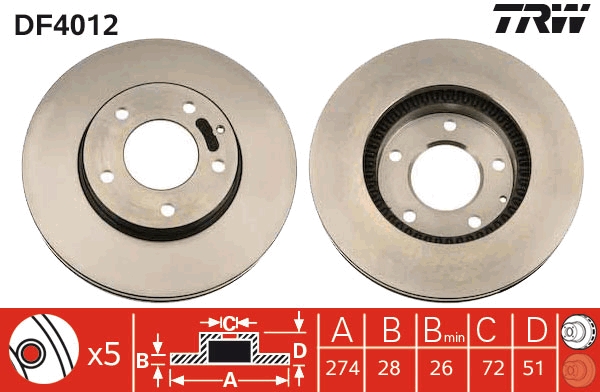 Brake Disc (Front axle)  Art. DF4012