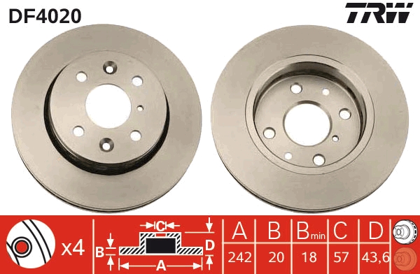 Brake Disc (Front axle)  Art. DF4020