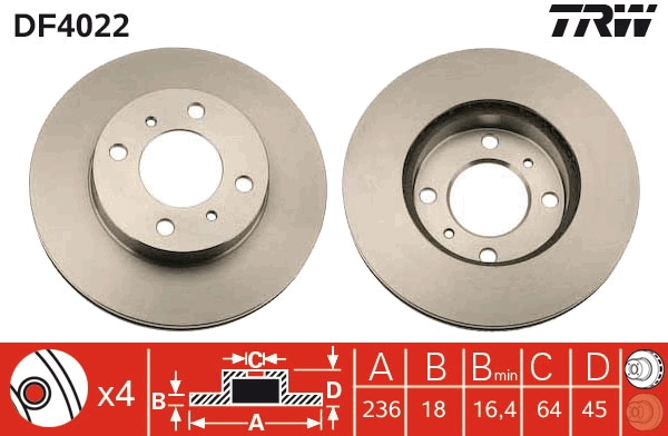 Brake Disc (Front axle)  Art. DF4022