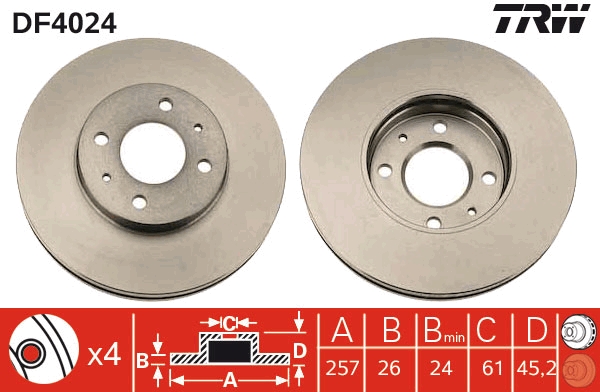 Brake Disc (Front axle)  Art. DF4024