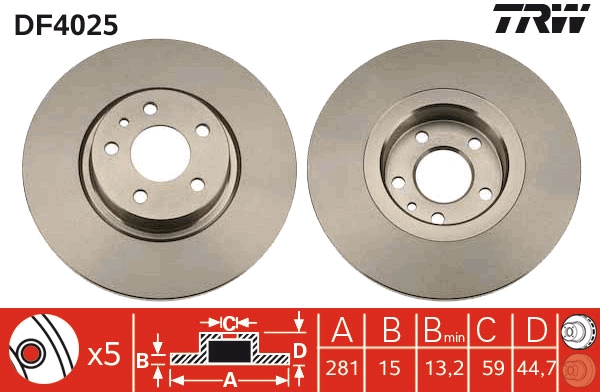 Brake Disc (Front axle)  Art. DF4025