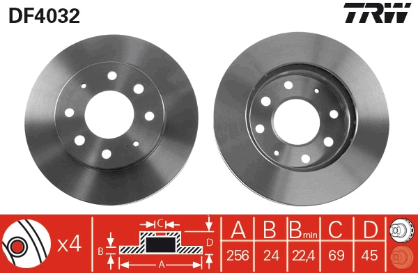 Brake Disc (Front axle)  Art. DF4032