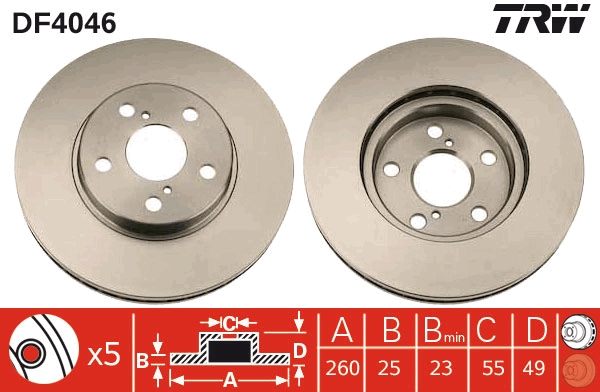 Brake Disc (Front axle)  Art. DF4046