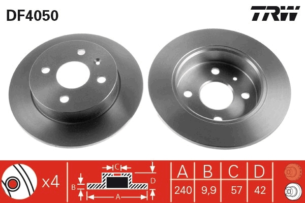 Brake Disc (Rear axle)  Art. DF4050