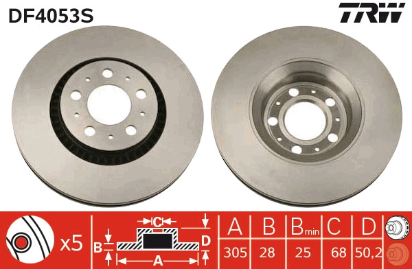 Brake Disc (Front axle)  Art. DF4053S