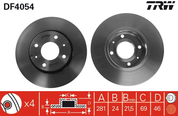 Brake Disc (Front axle)  Art. DF4054