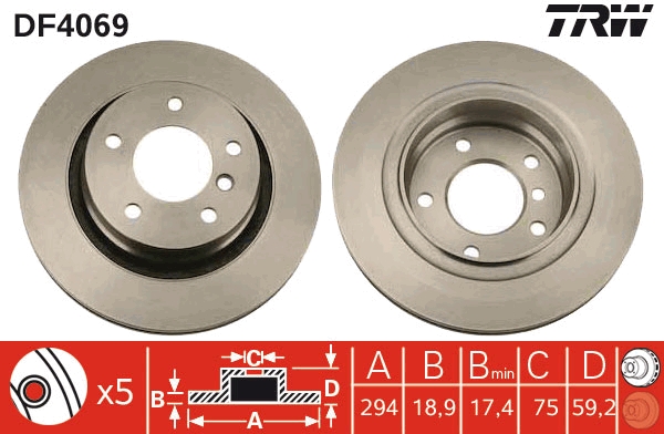 Brake Disc (Rear axle)  Art. DF4069