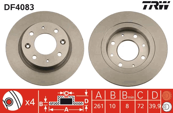 Brake Disc (Rear axle)  Art. DF4083