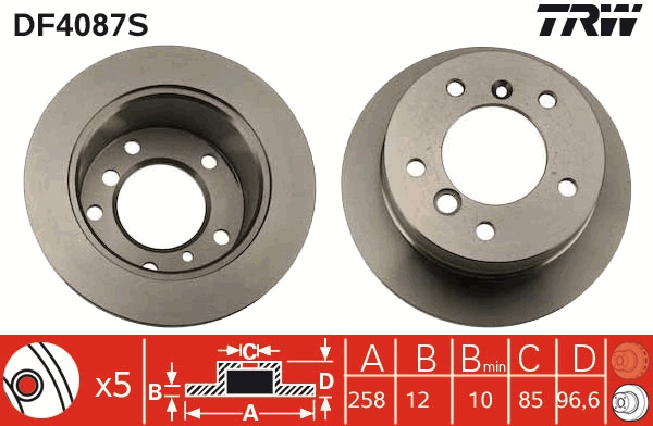 Brake Disc (Rear axle)  Art. DF4087S