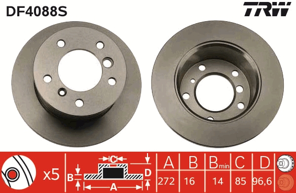 Brake Disc (Rear axle)  Art. DF4088S