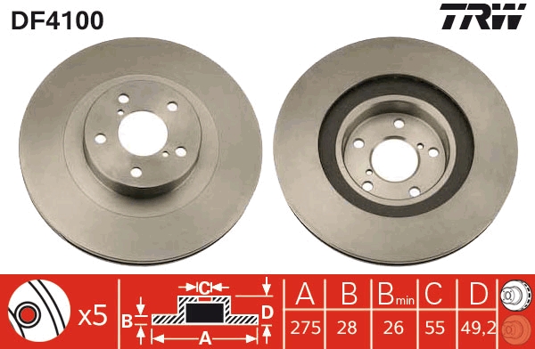 Brake Disc (Front axle)  Art. DF4100