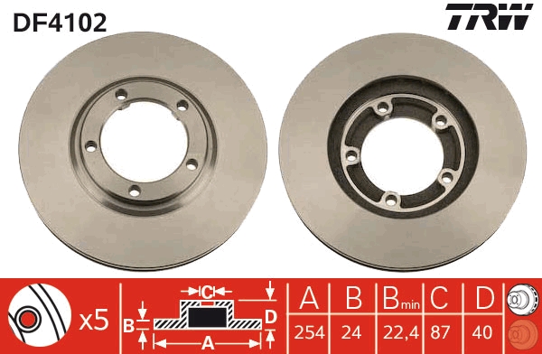 Brake Disc (Front axle)  Art. DF4102