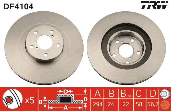 Brake Disc (Front axle)  Art. DF4104