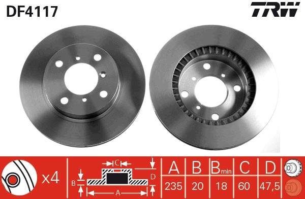 Brake Disc (Front axle)  Art. DF4117