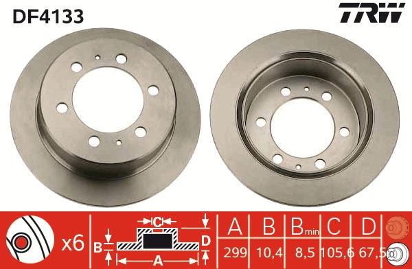 Brake Disc (Rear axle)  Art. DF4133