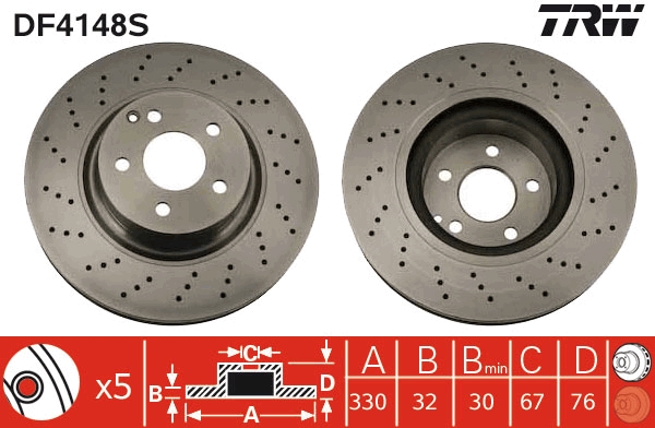 Brake Disc (Front axle)  Art. DF4148S