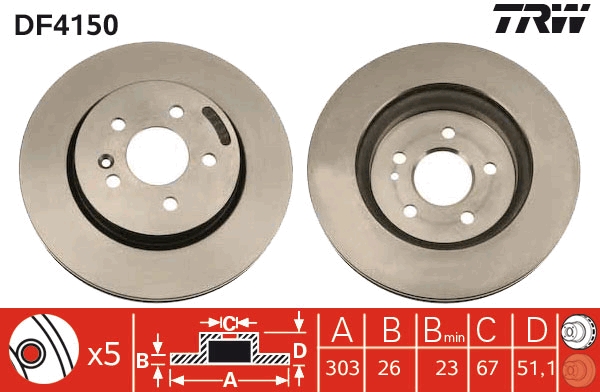 Brake Disc (Front axle)  Art. DF4150