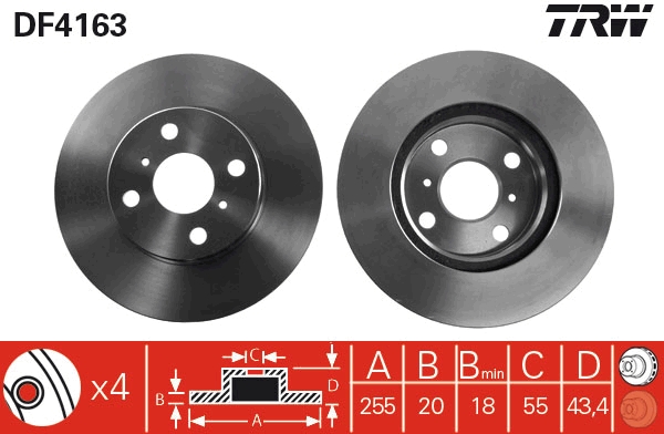 Brake Disc (Front axle)  Art. DF4163