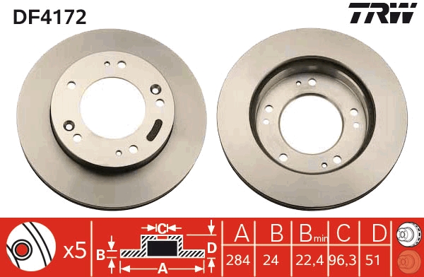 Brake Disc (Front axle)  Art. DF4172