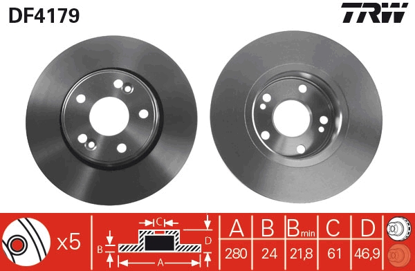 Brake Disc (Front axle)  Art. DF4179