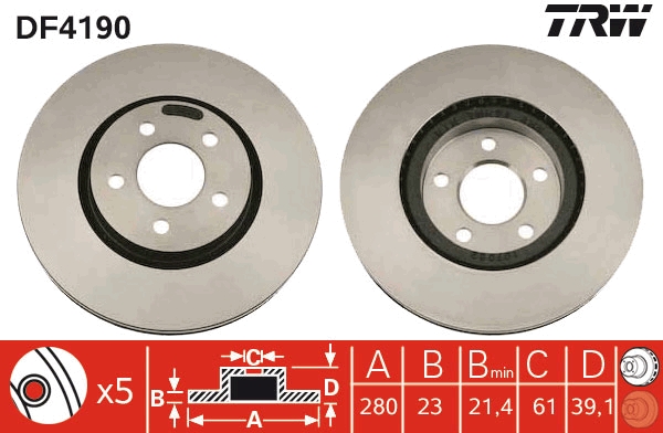 Brake Disc (Front axle)  Art. DF4190