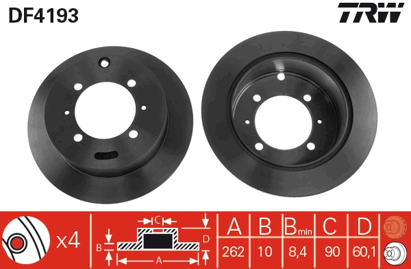 Brake Disc (Rear axle)  Art. DF4193