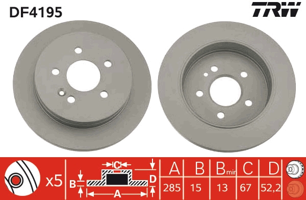 Brake Disc (Rear axle)  Art. DF4195