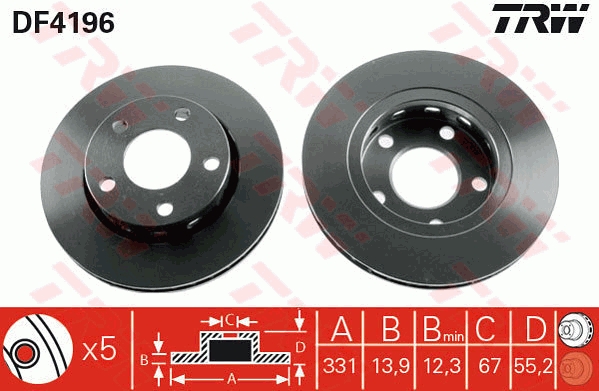 Brake Disc (Rear axle)  Art. DF4196