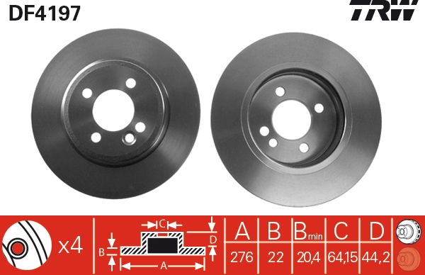 Brake Disc (Front axle)  Art. DF4197