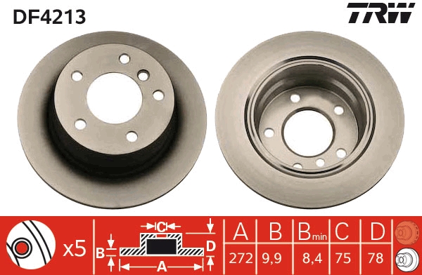 Brake Disc (Rear axle)  Art. DF4213